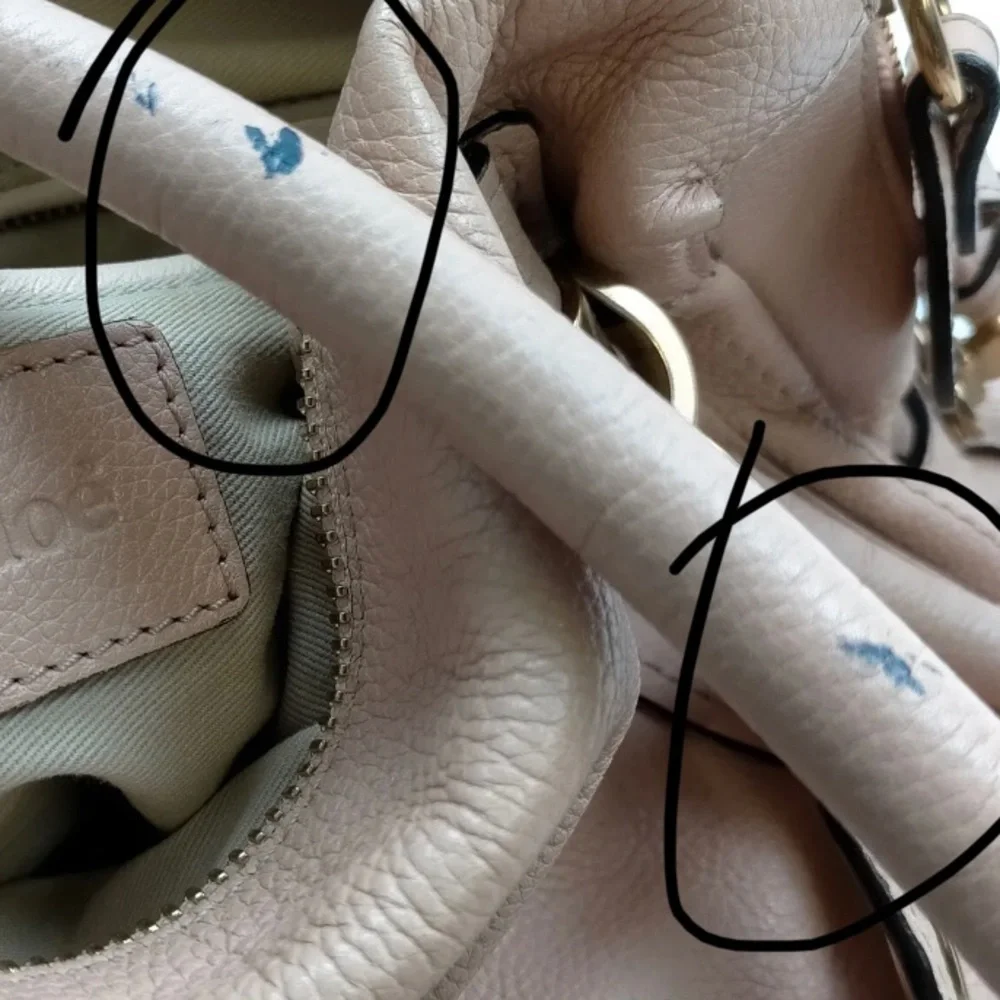 Chloe Blush Pink Leather Satchel with Gold Hardware